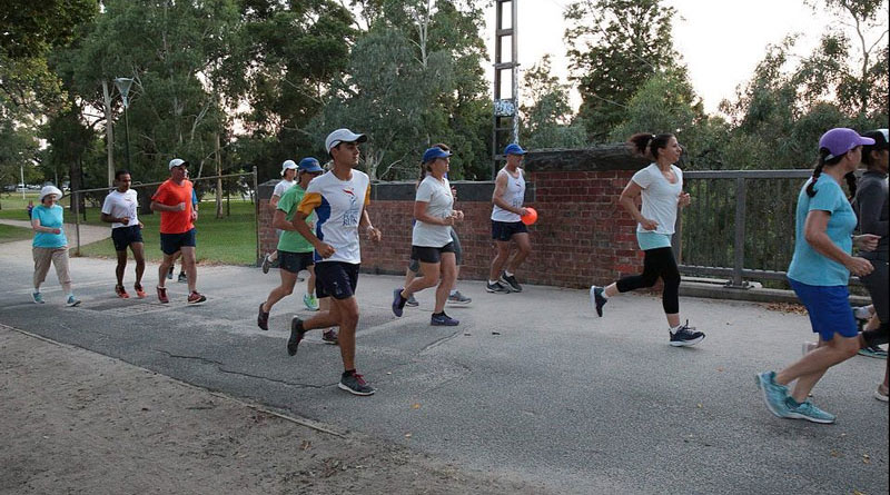 Runners in Melbourne